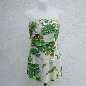 INC multi color gold sequins tube top L